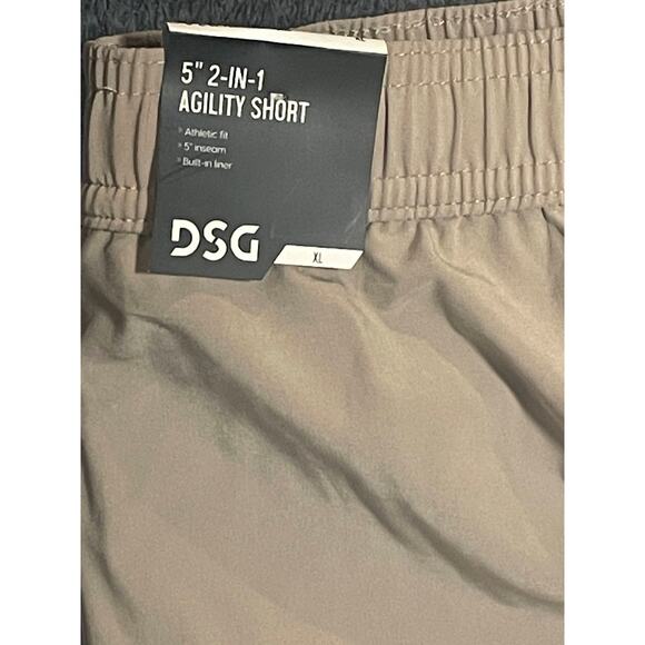 NWT DSG Mens Shorts Size XL 5" Retail $35 Khaki - Picture 3 of 3